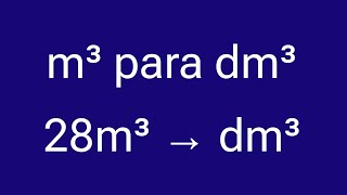 ðŸ’¥ APRENDA a COMO CONVERTER METRO CÃšBICO em DECÃMETRO CÃšBICO [upl. by Ajar]