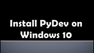 PyDev Installation and Setting Python Interpreter in Eclipse [upl. by Eellah]