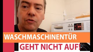 Waschmaschinentür geht nicht auf  Wasser steht in Waschmaschine [upl. by Philipp714]