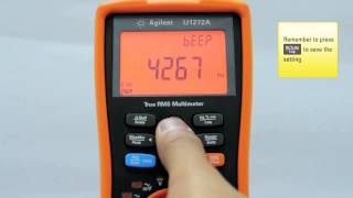 Handheld Digital Multimeters Setting Up a U1270A [upl. by Enirak666]