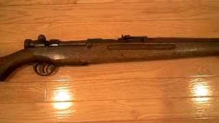 Japanese Arisaka Type 38 Training Rifle chambered in 65 × 50mm Arisaka blanks [upl. by Allegra]