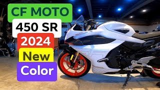 NEW CF MOTO 450 SR 2024 SRP 299900  NEW COLOR  SPECS  REVIEW  SOUND CHECK  KIRBY MOTOVLOG [upl. by Ladonna379]