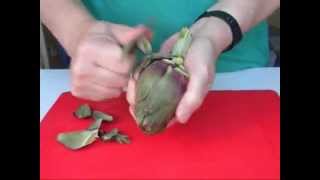 Comment préparer un artichaut violet  How to prepare a small artichoke [upl. by Joselyn]