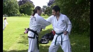 WonHyo  Application of circular block fr snap kick punch [upl. by Oicnaneb683]