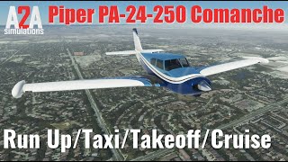 Piper PA24250  Run Up Takeoff and Cruise [upl. by Llennej]