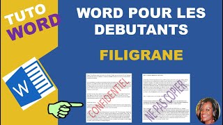 Comment insérer un filigrane dans Word [upl. by Suoivatra512]