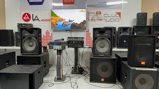 Loa jbl 115 Combo 14200 bao gồm 1đôi loa  đẩy2k vang số DMX5800 Mic BBS lh [upl. by Deeann]