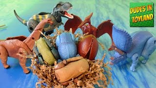 Dinosaur eggs toys for kids  Bandai Hatch n Heroes dino egg transformers hatching videos [upl. by Hiltner]