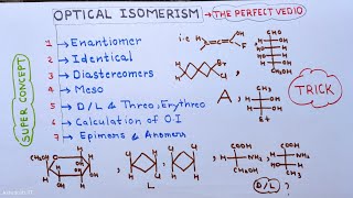 OPTICAL ISOMERISM सबकुछWatch it before you feel regretenantiomermesoanomerepimeridentical [upl. by Peterman643]