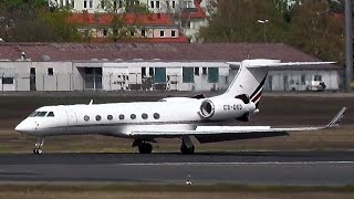 NetJets Europe Gulfstream G550 CSDKD Bizjet landing at Berlin Tegel Airport [upl. by Blanc3]