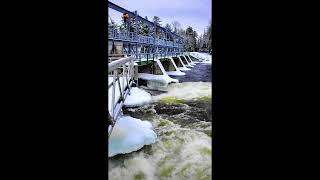 East Outlet Dam Flow in January Moosehead Lake [upl. by Cohin]