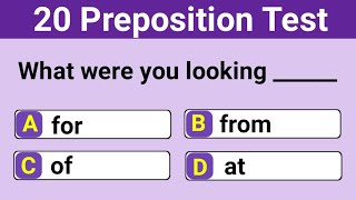 PREPOSITION QUIZ   99 Can Not Score 2020 [upl. by Enitsirhk]