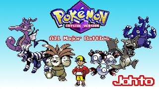 All Major Battles In Pokémon Crystal Version Johto [upl. by Ainar875]