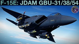 F15E JDAM GBU313854 WPNCC Modes AUTODIR METGPAGRNAVUFC Tutorial  DCS [upl. by Enid613]