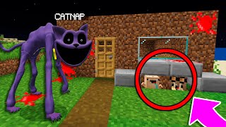 TROLLÉ y ¡ME ESCONDI DE CATNAP 😂 Bebe Noob EL ESCONDITE en MINECRAFT [upl. by Leonora]