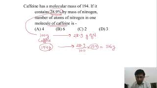 caffeine has a molecular mass of [upl. by Nuawd79]