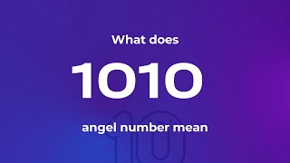 1010 angel number meaning [upl. by Reinold]