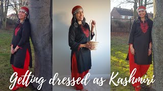 Kashmiri Style  How to get dressed as Kashmiri  Fancy dress Ideas  Kashmiri traditional dress [upl. by Gniy]