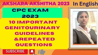 AAPC exam 2023 Medical coding exam CPC Questions on urinary system 5th series coding guideline [upl. by Nosyerg]