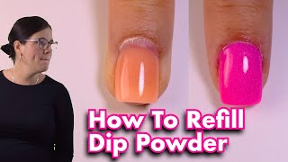 How To RefillInfill Dip Powder Nails Watch Me Work ENG [upl. by Niwle337]