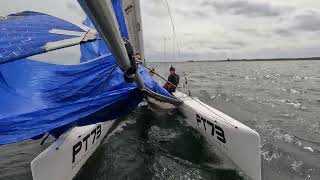 Nacra 20  S1219 knots  351 kmh  Clubwedstrijd 1 [upl. by Annek931]