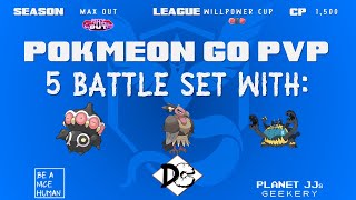 Pokémon GO PvP  Willpower Cup 5 Rounds  Claydol  Mandibuzz  Guzzlord [upl. by Sheelah621]