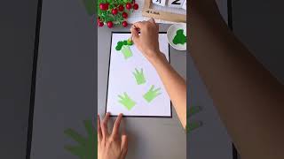 Broccoli sponge stamp rubbings that can be drawn by small classes are so fun Kindergarten art [upl. by Ardene]