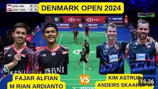 SF Fajar AlfianMRian ArdiantoINA Vs Kim AstrupAnders skarup RasmusenDenmark open 2024 [upl. by Anaitat]