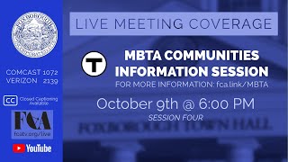 Foxborough MBTA Communities Information Session Four 10924 [upl. by Waite]