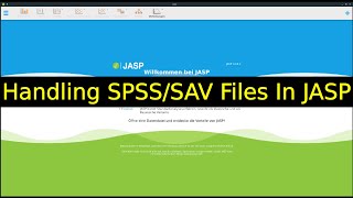 Data File Handling for SPSSSAVUnipark Files  Silent Statistics Tutorial in JASP [upl. by Anirtruc]