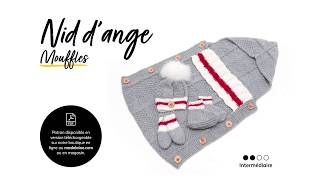 Tutoriel Tricot Nid dange  Mouffles [upl. by Shields]