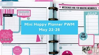 Mini Happy Planner PWM May 2228 [upl. by Ynahirb508]