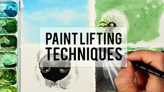 4 Ways to Lift Watercolor Paint Tips and Tricks [upl. by Arag]