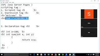 JSP Java Server Pages [upl. by Romilly162]