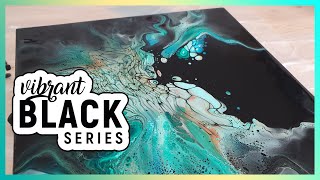 THAT LACING Acrylic Pouring  Vibrant Black Series 3  Abstract Fluid painting tutorial [upl. by Selyn785]