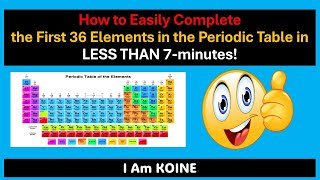 How to EASILY COMPLETE the quotFIRST 36 Elementsquot in THE PERIODIC TABLE in LESS THAN SEVEN 7 MINUTES [upl. by Diahann]