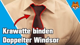 Krawatte binden für Anfänger  Doppelter Windsor einfache Anleitung 🤵 [upl. by Elletsirk]