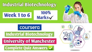 Industrial Biotechnology  Coursera  Manchester University  Week 1 to 6  Complete Quiz Answers [upl. by Seigel]