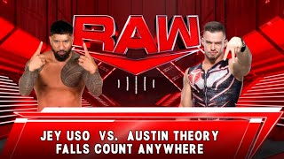 WWE 2K24  JEY USO VS AUSTIN THREORY FALLS COUNT ANYWHERE FIGHT  WWE 2K24 GAMEPLAY [upl. by Airan274]