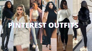 Recreating Pinterest Fashion  Winter Outfits 2022 Lookbook [upl. by Hermia25]