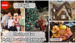 🎄 ORLANDO DAY 1  Christmas Eve  Ohana Breakfast Grand Floridian amp Celebration Lights 🎅 [upl. by Tirzah186]