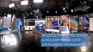 WCCO studio gets a holiday makeover [upl. by Leroy]