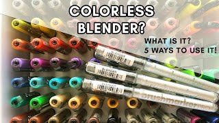 Colorless Blender Marker  What is a colorless blender pen 5 WAYS TO USE COLORLESS BLENDER PENS [upl. by Bilski]