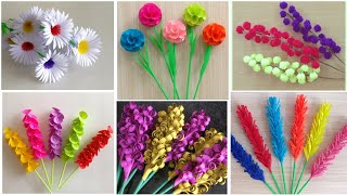 Best 6 Beautiful Paper Flower Making  DIY  Paper Crafts  Home Decor Ideas  Paper Flower [upl. by Oralle800]