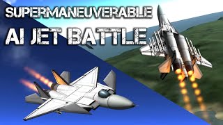 BDArmory  F15 ACTIVE vs Su37 FAR  Supermaneuverable AI Battle [upl. by Laikeze724]