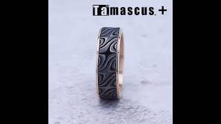 CFT5975993GTAR  75mm Tantalum and Rose Gold Tamascus Ring [upl. by Sherwynd]