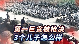 建国后“第一巨贪”36岁被枪决，留下3个儿子，他们现在过得怎样 [upl. by Ineslta253]