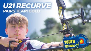 Under 21 Recurve Pairs Team Gold  Youth Festival 2024 [upl. by Eesdnil]