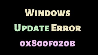 Windows Update Error 0x800f020b HINDI [upl. by Yelsew]