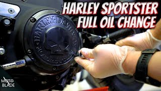 How to Change Your Oil  Harley Iron 883 [upl. by Cone]